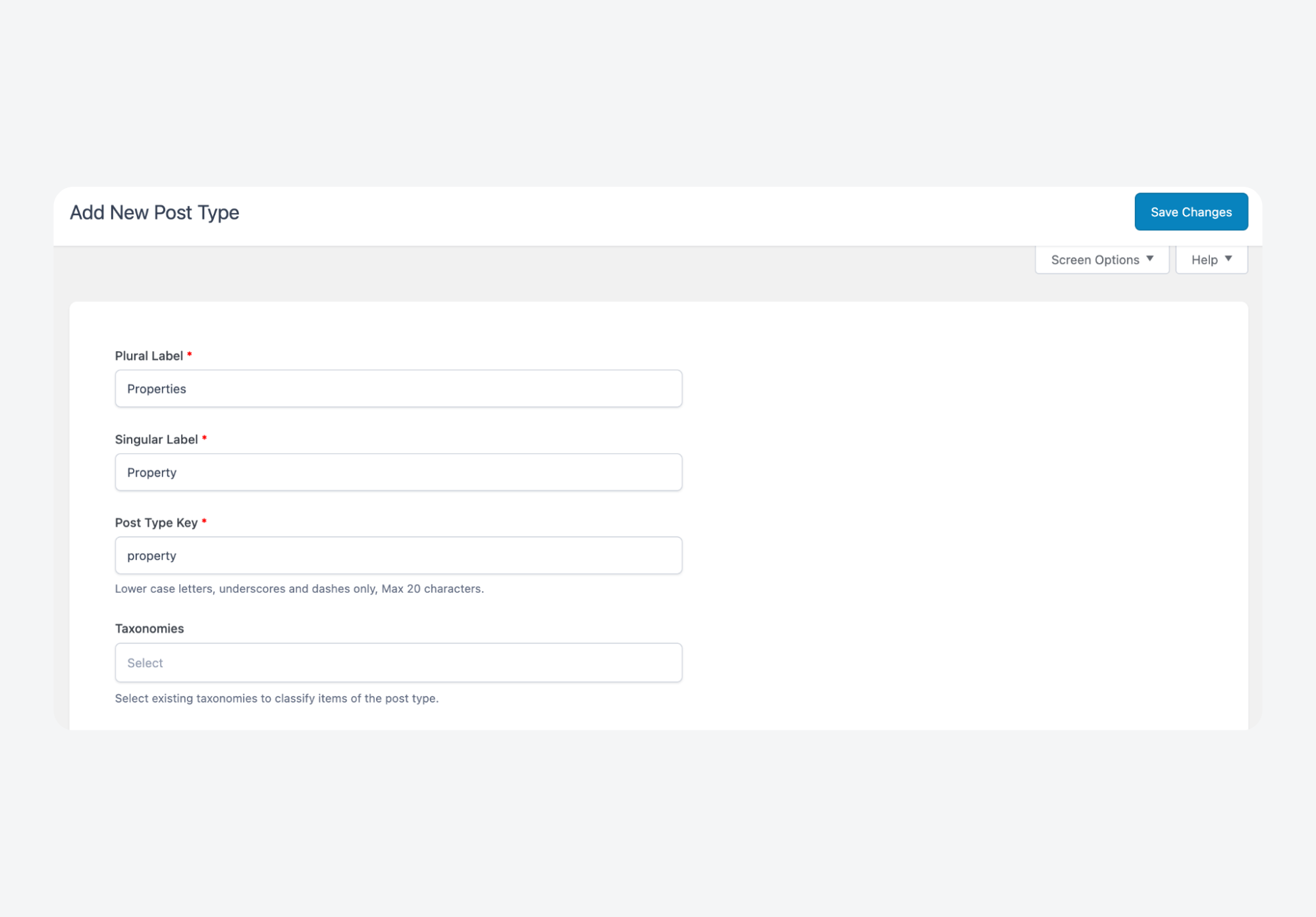 Creating a custom post type using ACF