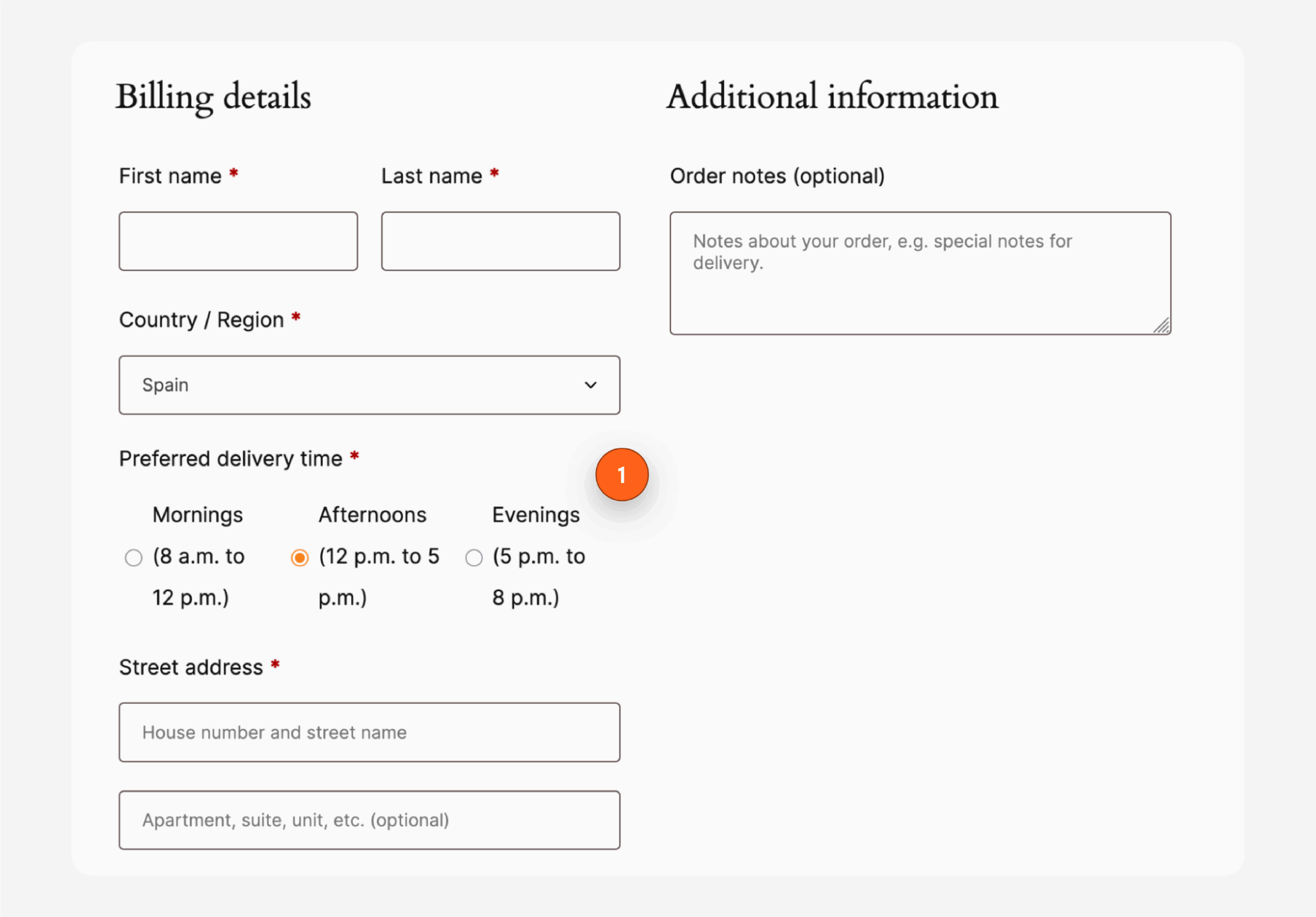 A custom checkout radio field with Checkout Field Editor